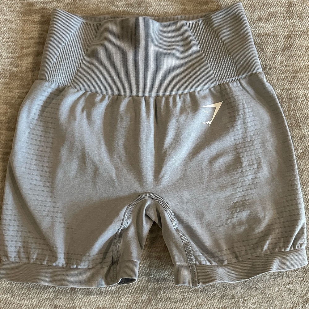 Gymshark High-Waist Seamless Gray Women's Shorts, Compression, Sz XS/S.
